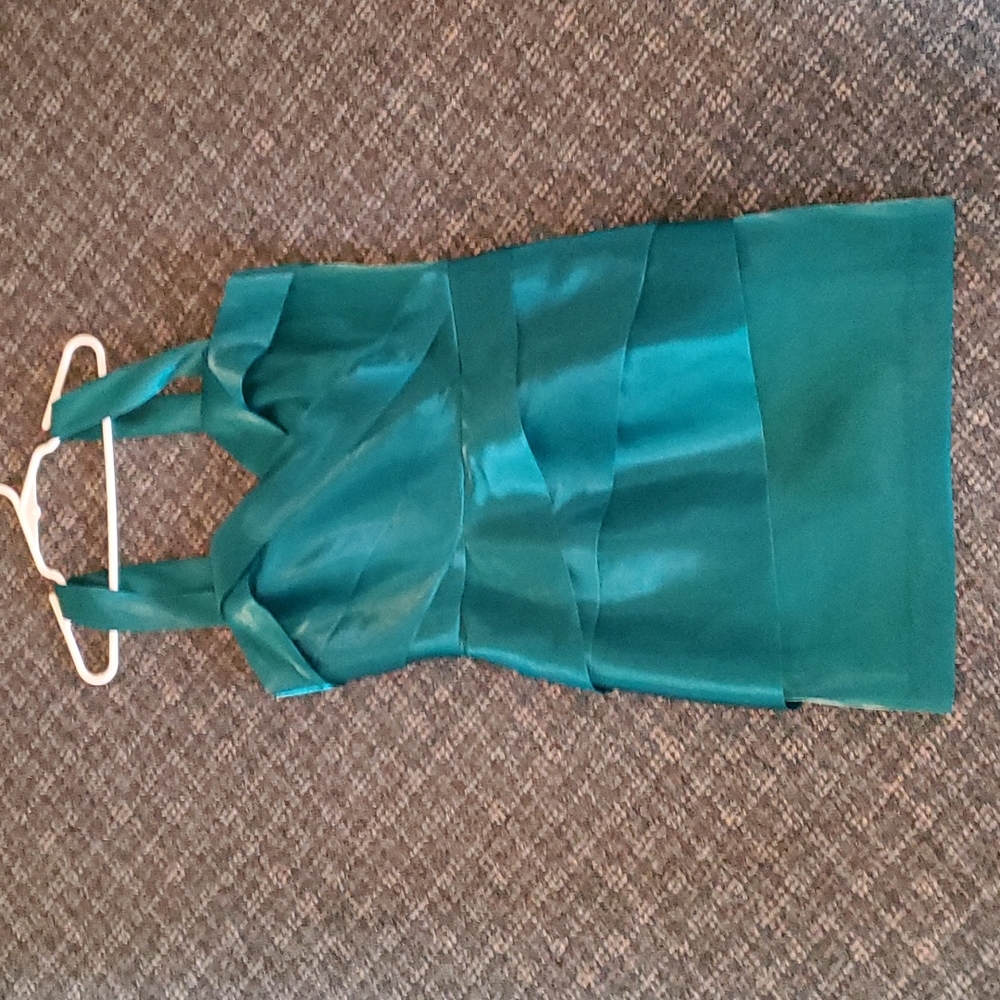 Armani Exchange Green Organza Holiday Dress